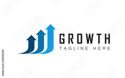 Growth creative symbol concept. Human professional progress abstract business leader logo.