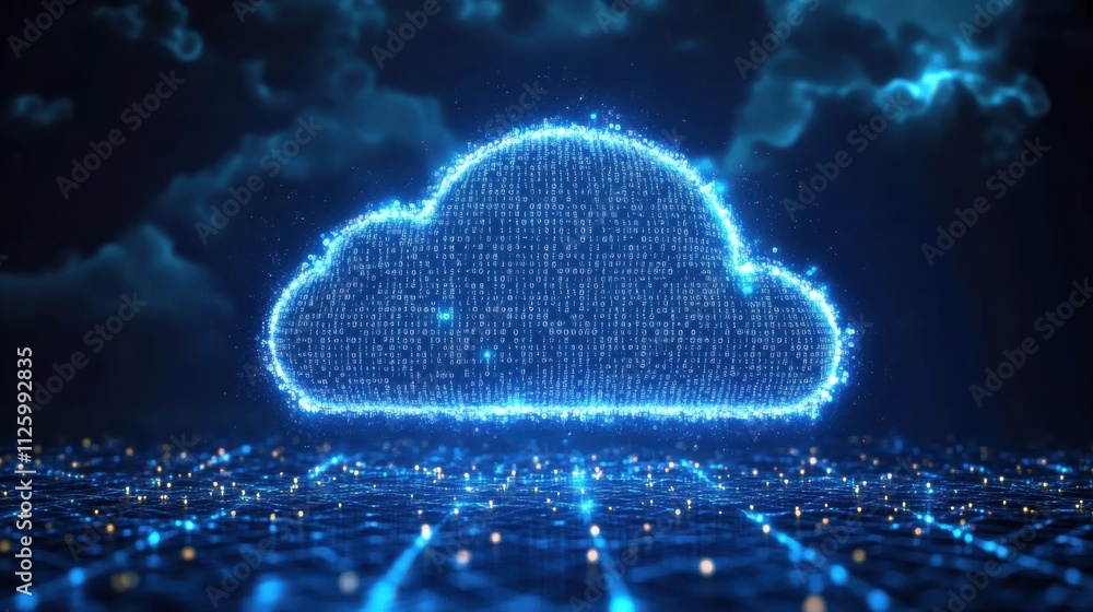 3D images of cloud data concept 3D images of cloud data concept