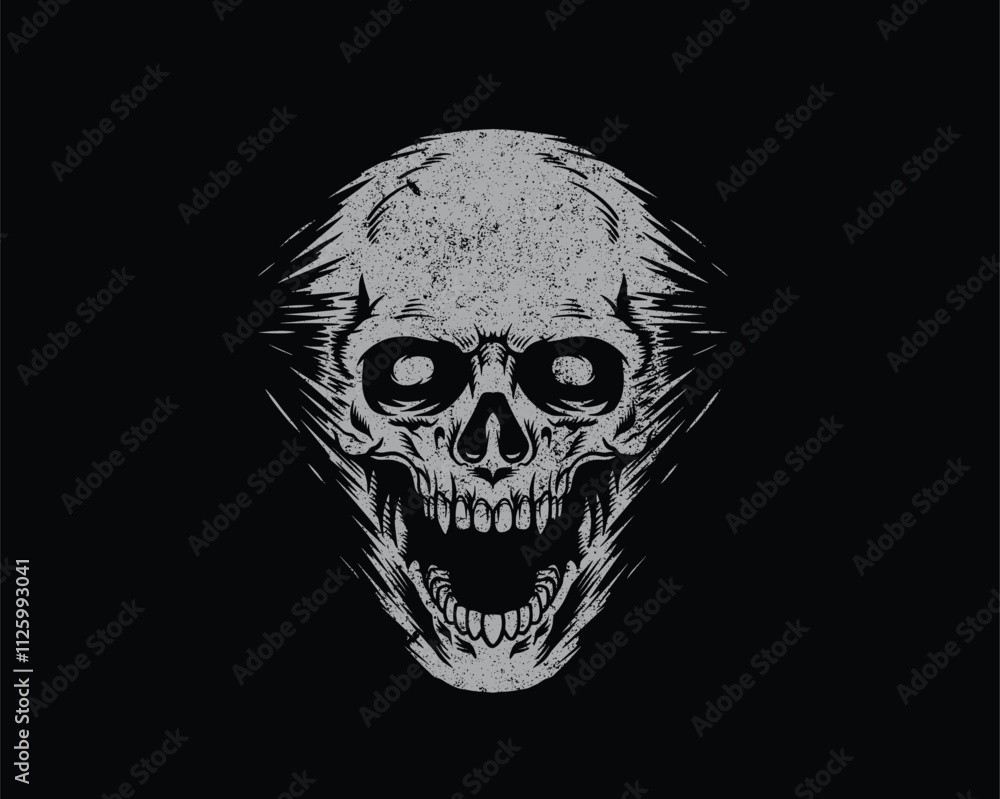 skull speed horror illustration skull speed horror illustration
