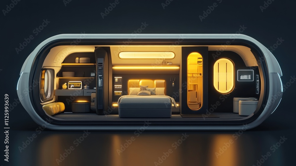 Futuristic Capsule Bedroom Design Interior Showcase Futuristic Capsule Bedroom Design Interior Showcase