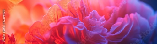 Abstract Pink And Orange Floral Petals Close Up