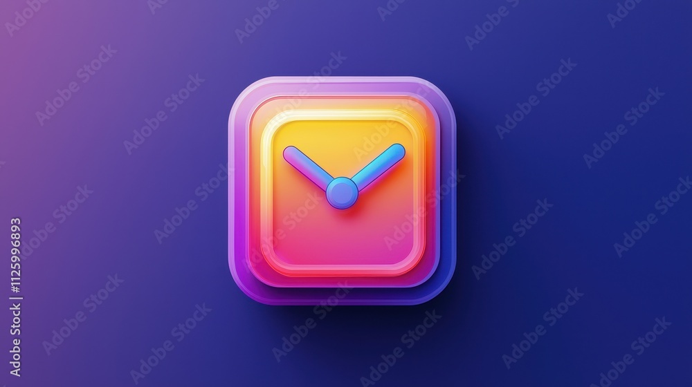 Vibrant Vector Icon of Alarm Clock with Snooze Feature for Morning Routine Vibrant Vector Icon of Alarm Clock with Snooze Feature for Morning Routine