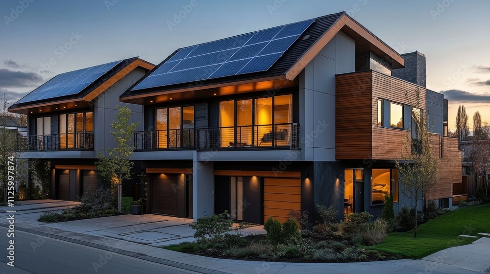 Solar photovoltaic power generation installed on the roofs of residential buildings Solar photovoltaic power generation installed on the roofs of residential buildings