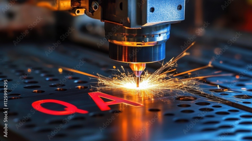 Image of cutting metal with plasma laser. Image of cutting metal with plasma laser.