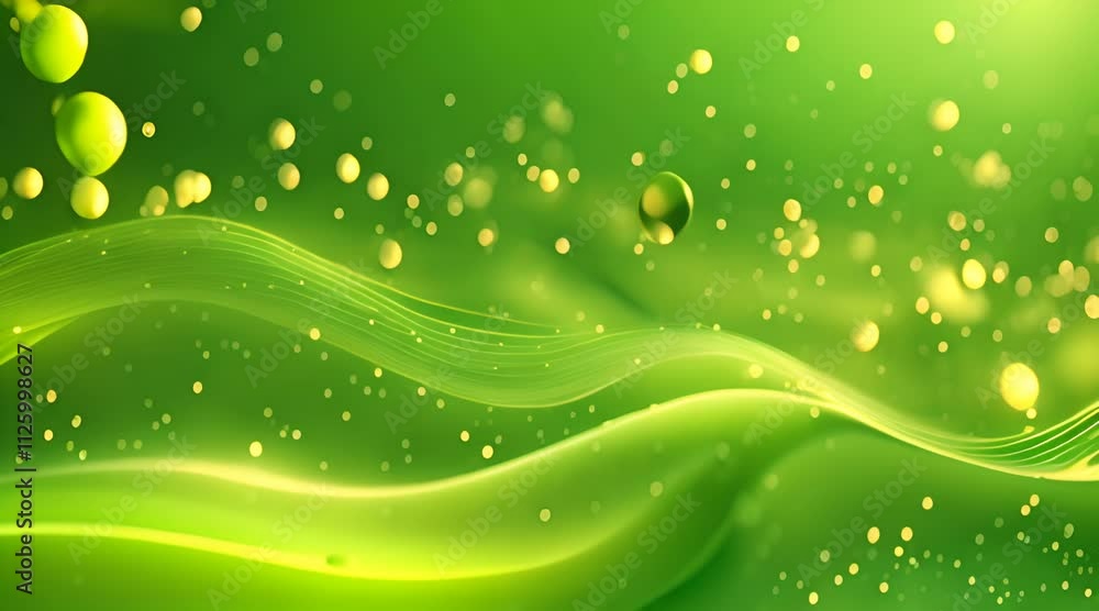 A dreamy, abstract green background with gentle, flowing waves A dreamy, abstract green background with gentle, flowing waves