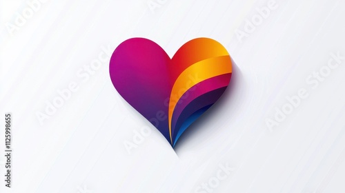 Wallpaper Mural Bold Heart Icon with Vibrant Colors and Sharp Design for Romantic Symbolism Torontodigital.ca