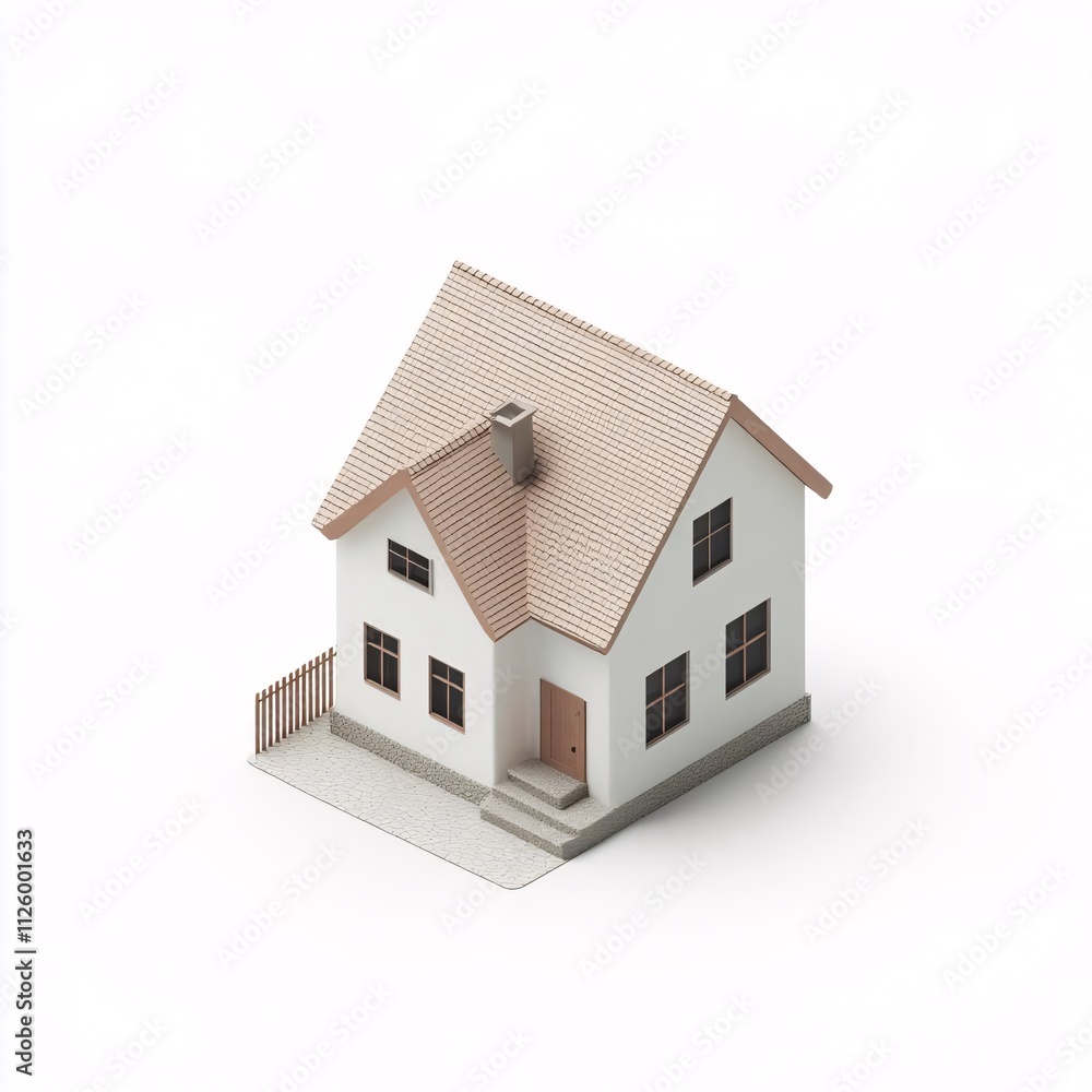 modern isometric house design in 3d rendering, with geometric shapes and abstract design, placed on a white background modern isometric house design in 3d rendering, with geometric shapes and abstract design, placed on a white background
