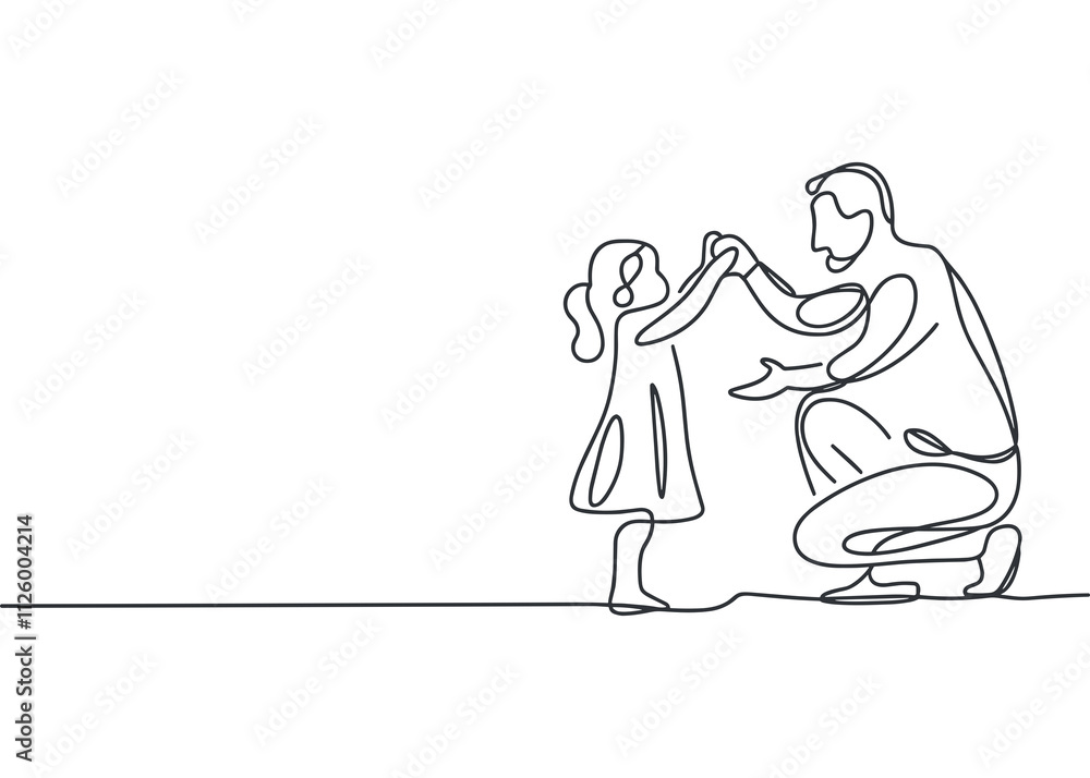 Line Art of a Parent and Child Line Art of a Parent and Child