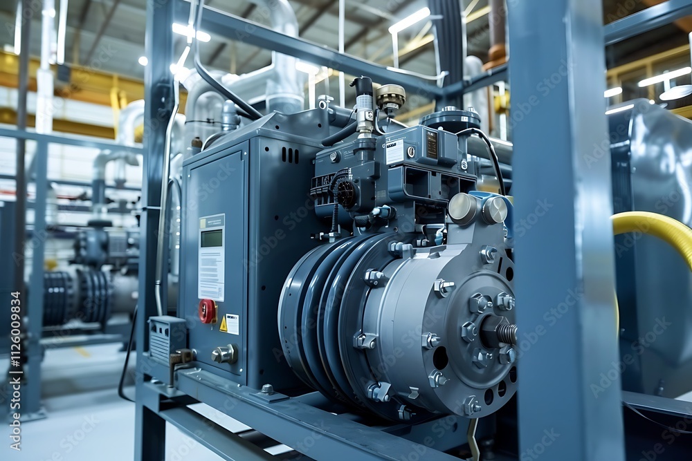 A detailed close-up of a large, industrial engine, showcasing intricate components and complex machinery. A detailed close-up of a large, industrial engine, showcasing intricate components and complex machinery.