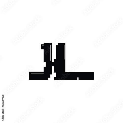 JL monogram logo design letter text name symbol monochrome logotype alphabet character simple logo