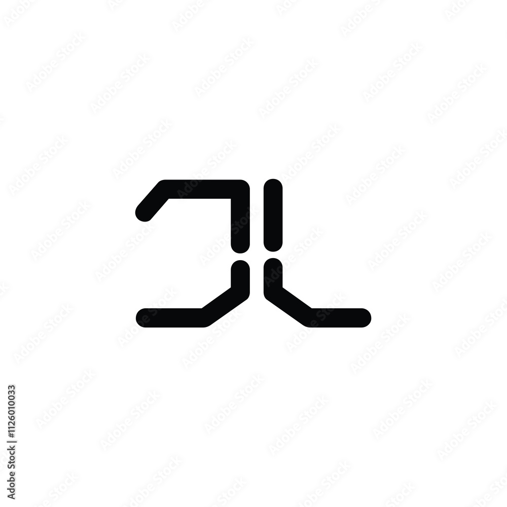 JL monogram logo design letter text name symbol monochrome logotype alphabet character simple logo JL monogram logo design letter text name symbol monochrome logotype alphabet character simple logo