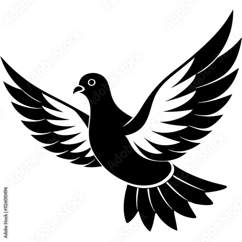 bird vector silhouette pigeon