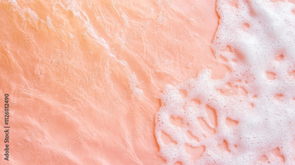 Soothing Gradient of Orange and Pink Over Gentle Ocean Waves Soothing Gradient of Orange and Pink Over Gentle Ocean Waves