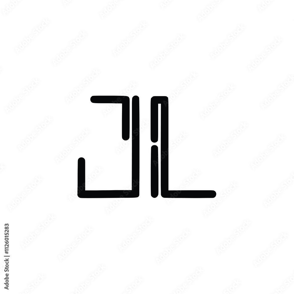 JL monogram logo design letter text name symbol monochrome logotype alphabet character simple logo JL monogram logo design letter text name symbol monochrome logotype alphabet character simple logo
