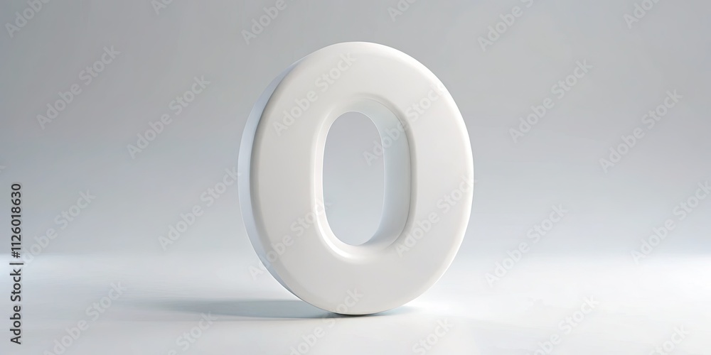 Stylish White Number Zero: Clean Minimalist Digit Zero Image, Modern Number Design, Product Photography, Zero Graphic, White Background Stylish White Number Zero: Clean Minimalist Digit Zero Image, Modern Number Design, Product Photography, Zero Graphic, White Background