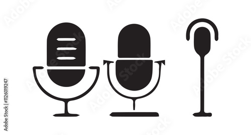 Microphone vector icon on white background.eps 10