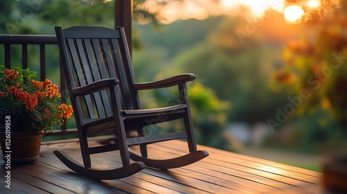 Sunset porch rocking chair.