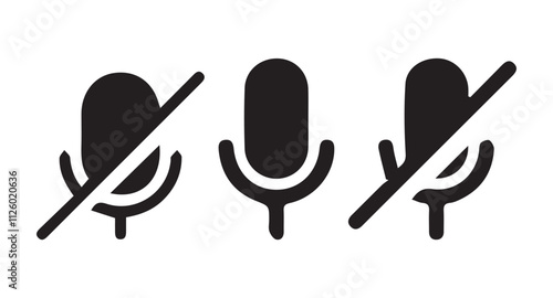 Microphone vector icon on white background.eps 10