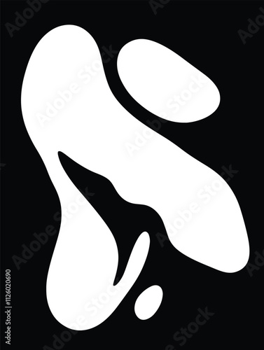 Abstract vector bubble mask - editable graphic overlay for designers