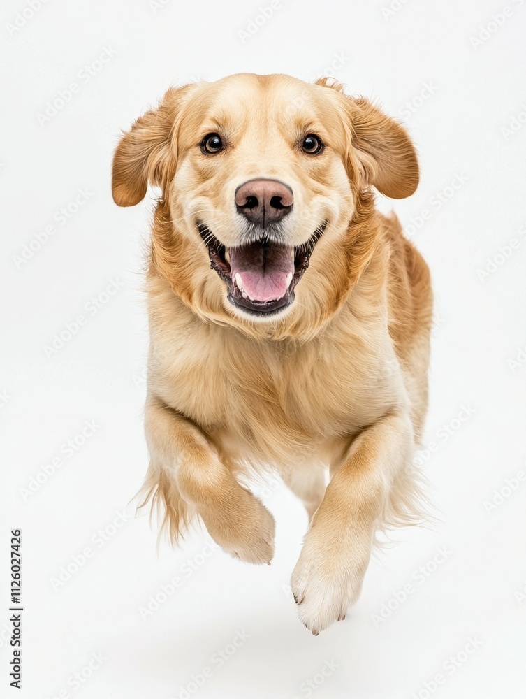A dog is running and jumping in the air A dog is running and jumping in the air