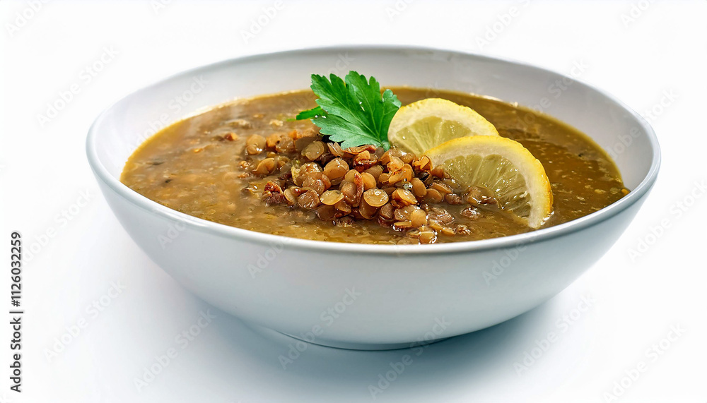 Delicious Lentil Soup Recipe Garnish Lemon Parsley Bowl Delicious Lentil Soup Recipe Garnish Lemon Parsley Bowl