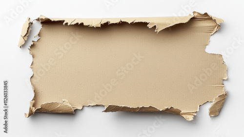 Wallpaper Mural Torn piece of beige paper with jagged edges, revealing textured surface underneath. This captures sense of rawness and imperfection, perfect for creative projects Torontodigital.ca