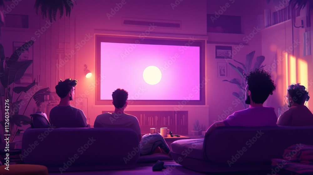 Modern Futuristic Streaming Interface for Home Viewing Modern Futuristic Streaming Interface for Home Viewing