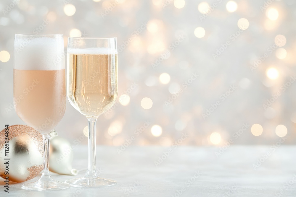 Elegant Holiday Celebration with Champagne Flutes National Repeal Day, New Years Eve, Christmas Elegant Holiday Celebration with Champagne Flutes National Repeal Day, New Years Eve, Christmas
