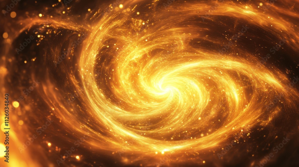 Obraz premium Glowing Swirling Particles in Motion