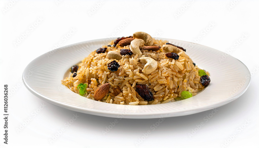 Delicious Nut Raisin Rice Dish Gourmet Food Photo Delicious Nut Raisin Rice Dish Gourmet Food Photo