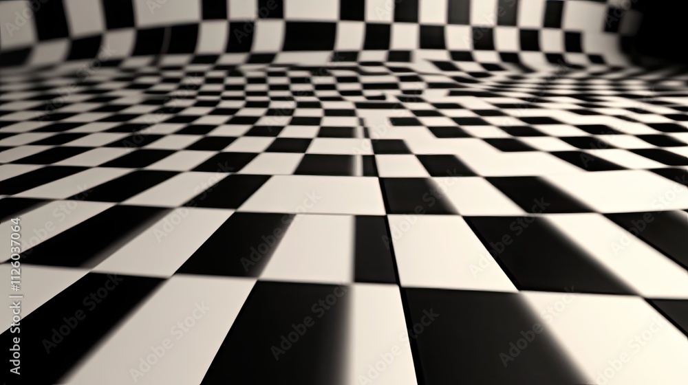 Abstract warped checkered pattern background. Abstract warped checkered pattern background.