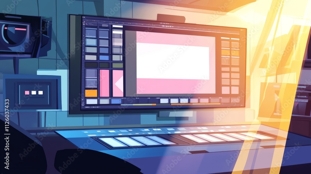 Vibrant Editing Suite with Timeline and Copyright Features Vibrant Editing Suite with Timeline and Copyright Features