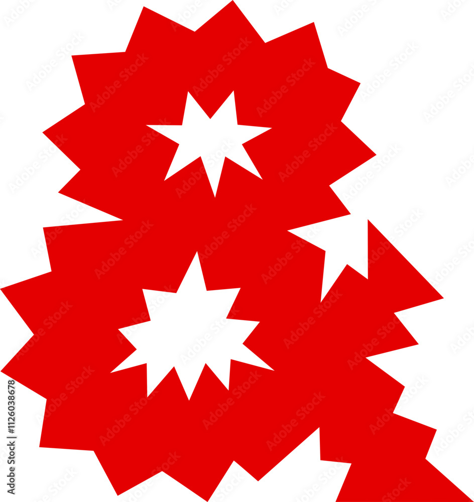 Sign And Ambersand Symbol Zigzag Wavy Font Distorted