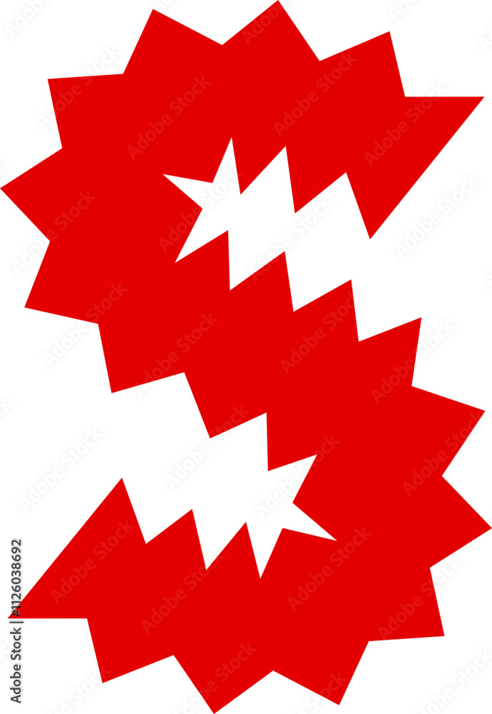 S Alphabet Zigzag Wavy Font Distorted Letter S Alphabet Zigzag Wavy Font Distorted Letter