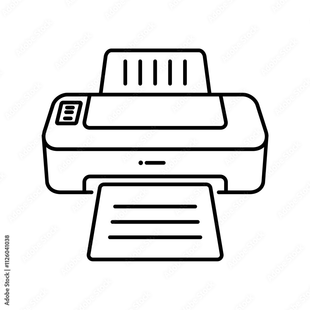 Simple washing printer line icon Simple washing printer line icon