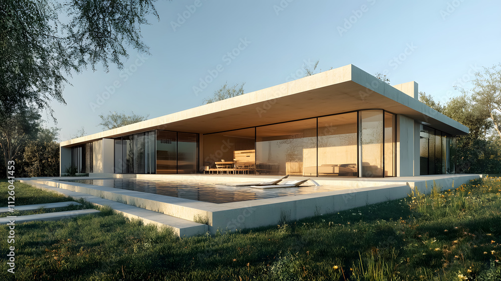 Fototapeta premium Modern house design.