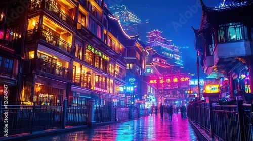 night view of the city