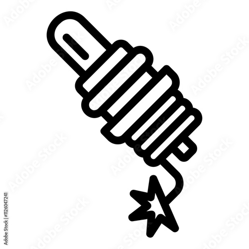 spark plug Line Icon