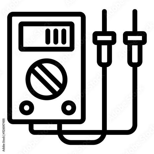 volt meter Line Icon