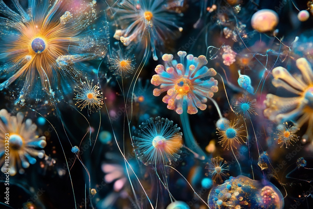 Fototapeta premium Captivating Explosion of Vibrant Colors and Lights in an Abstract