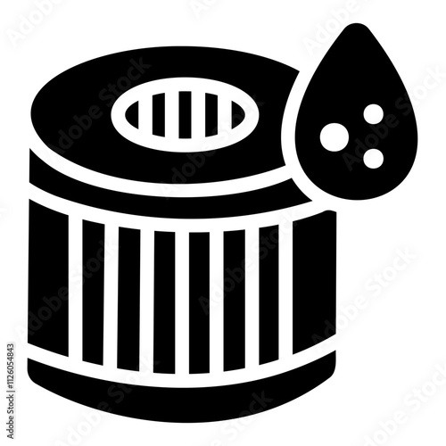 oil filter Solid icon