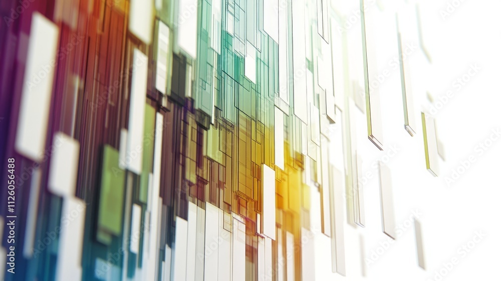 Obraz premium Abstract Digital Data Visualization with Transparency