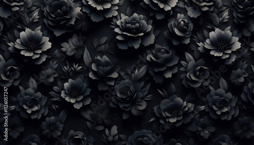 Midnight Blossoms: A Symphony of Dark Elegance