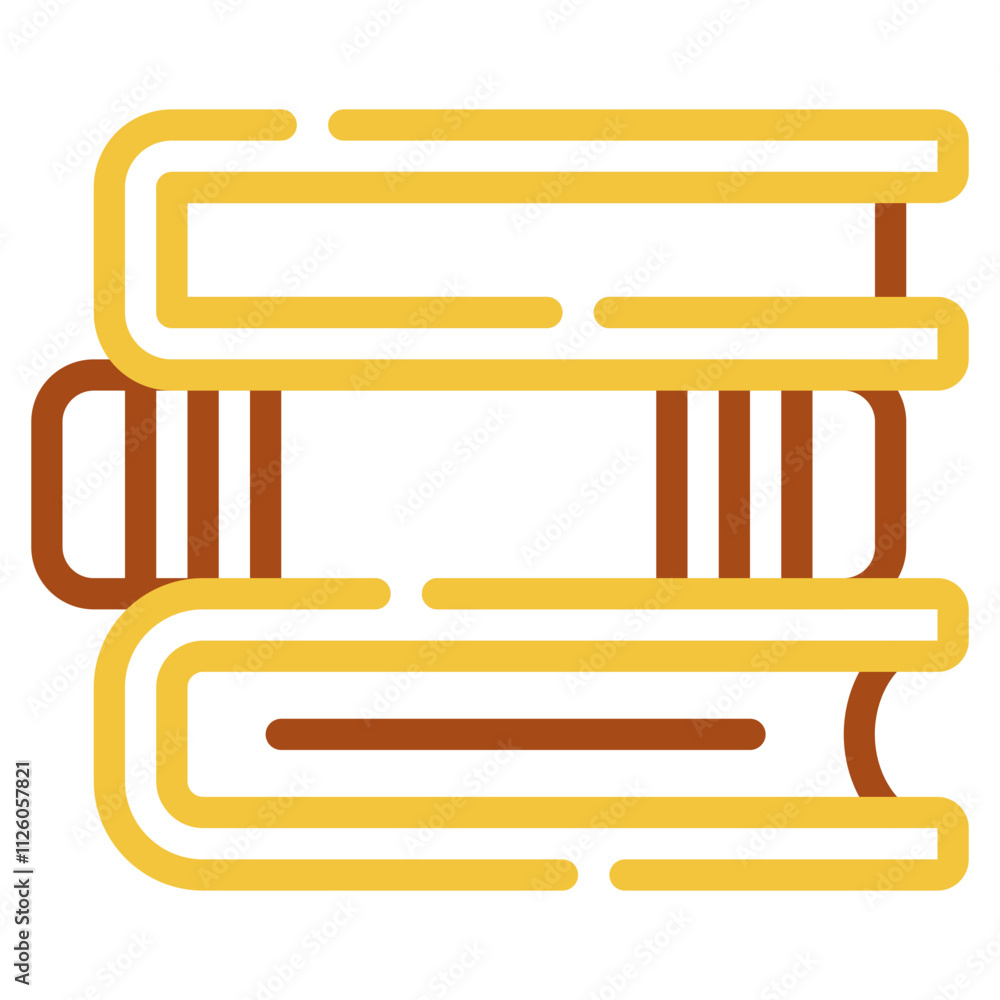 Colorful Illustration of Stacked Books