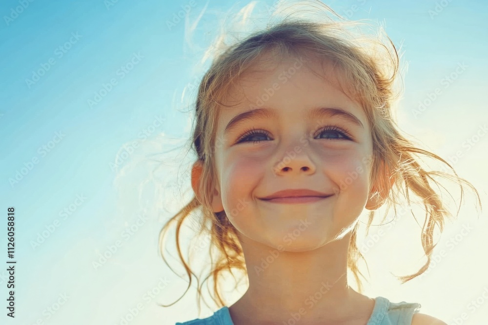 happy child enjoying a sunny day outdoors happy child enjoying a sunny day outdoors