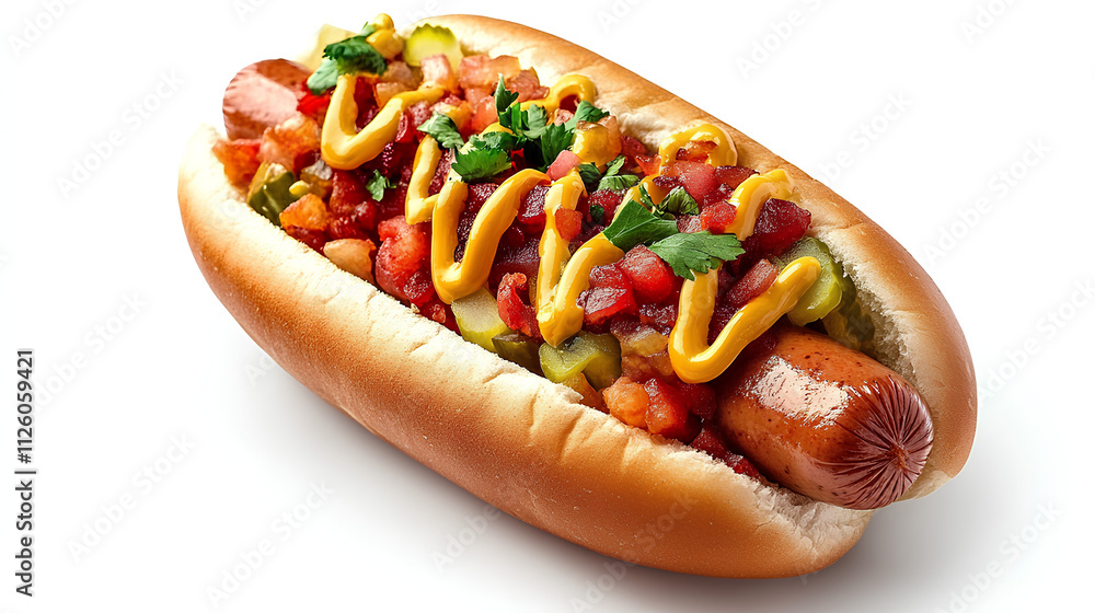 hot dog with mustard and ketchup hot dog with mustard and ketchup