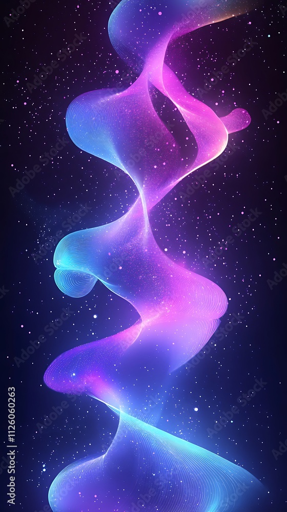 Abstract swirling neon light trails on dark background. Abstract swirling neon light trails on dark background.