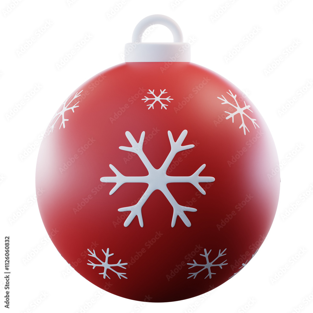 3D Illustration Christmas Ball Ornament 3D Illustration Christmas Ball Ornament