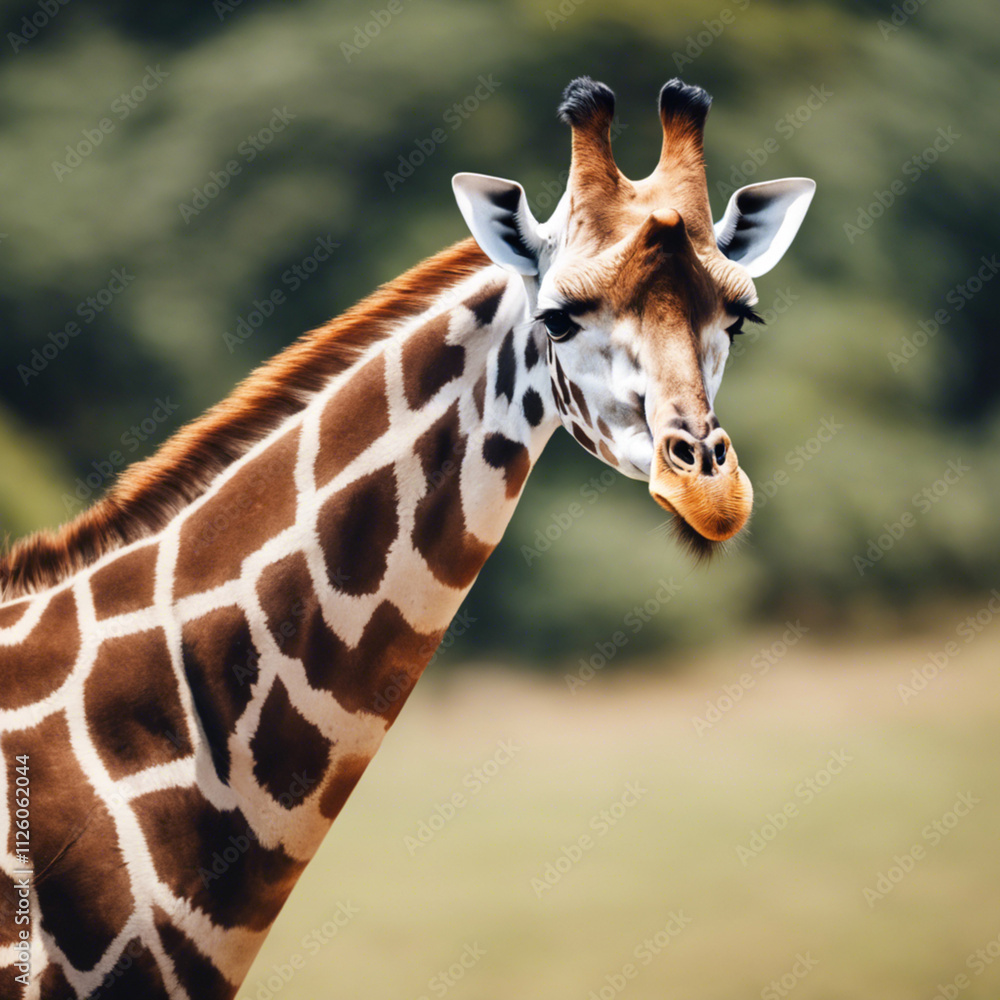 Obraz premium Giraffe Closeup View