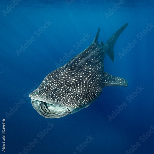Fotografie Whale Shark (Rhincodon typus) photographed underwater.
